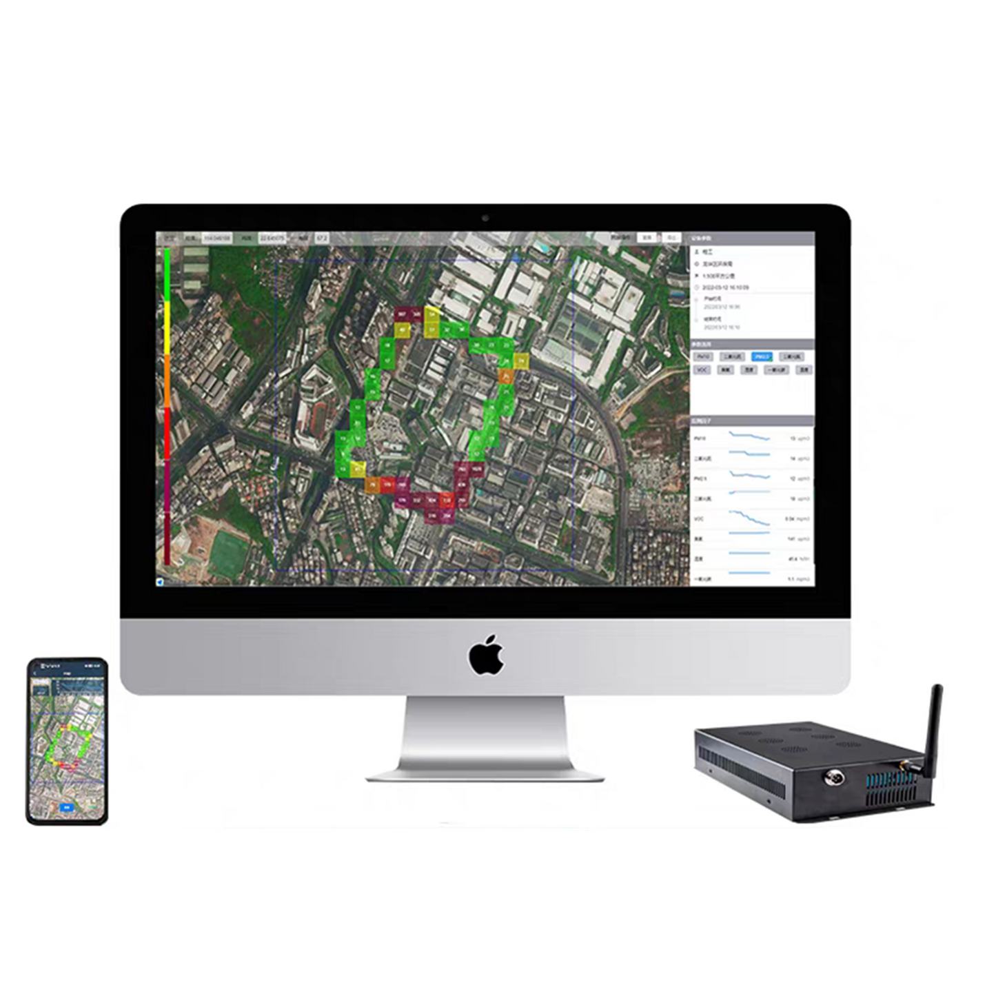 UAV Gas Detector VOCS Sensor Navigation Detector Accessory for Analyzing Atmospheric Pollutants PM2.5