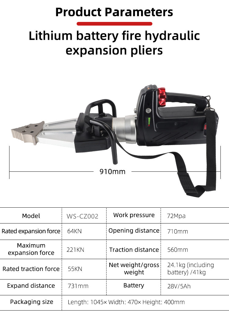 Widerhsine Electric Lithium-Ion Battery Spreader Tool Kit with Hydraulic Cutter