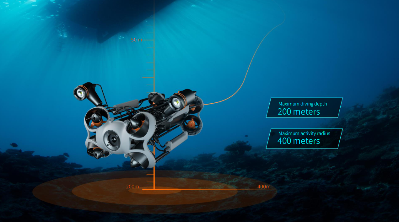 Widershine 4K UHD Underwater Rescue Robot Submarine with Robotic Arms for Lifesaving Exploration Inspection Water Safety Product