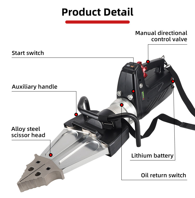 Widerhsine Electric Lithium-Ion Battery Spreader Tool Kit with Hydraulic Cutter