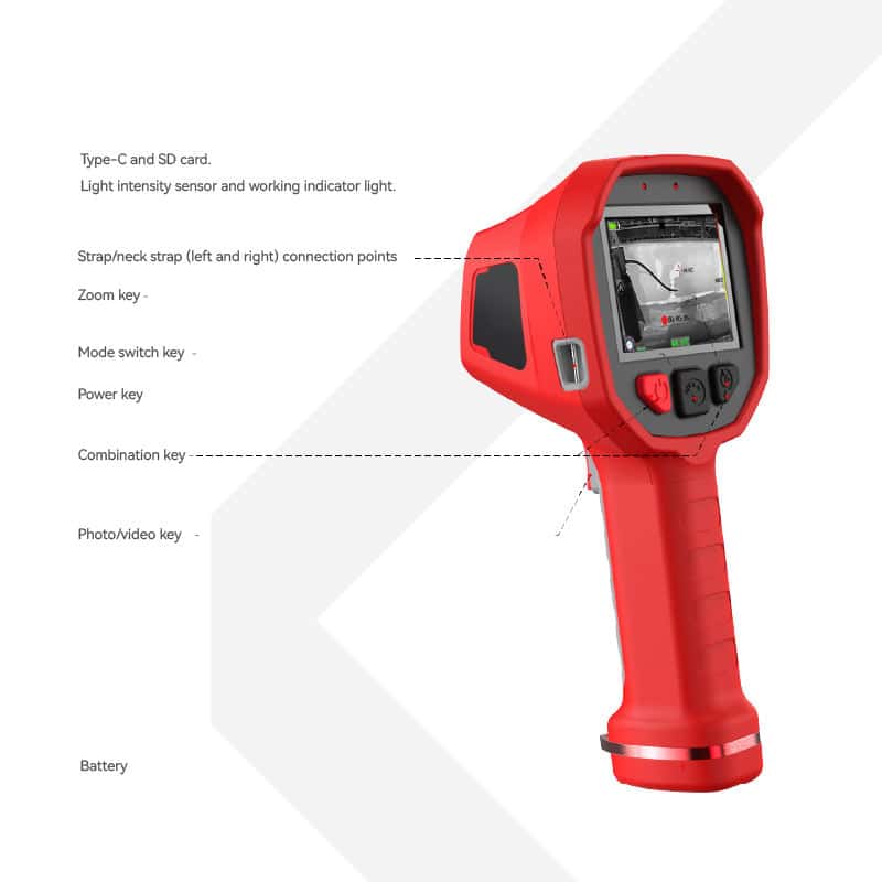 Widershine Firefighter Camera with Gas Leak Detection and Wind Speed Monitoring for Firefighting and Rescue Operations in Hazardous Areas
